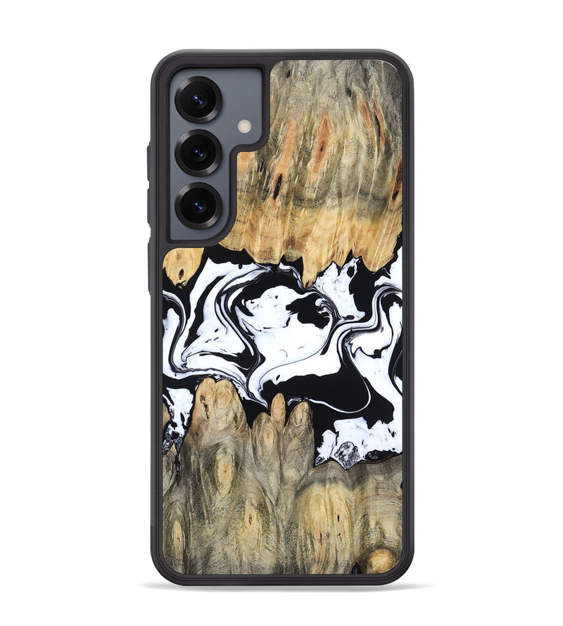 Galaxy S25 Plus Wood Phone Case - Norris (Black & White, 802176)