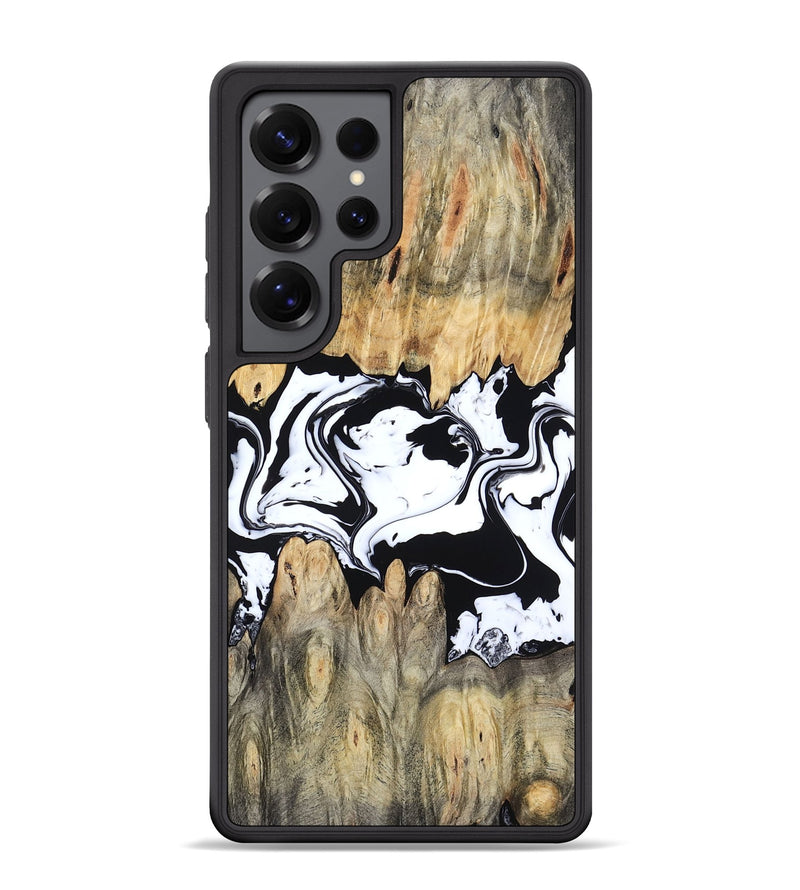 Galaxy S25 Ultra Wood Phone Case - Norris (Black & White, 802176)