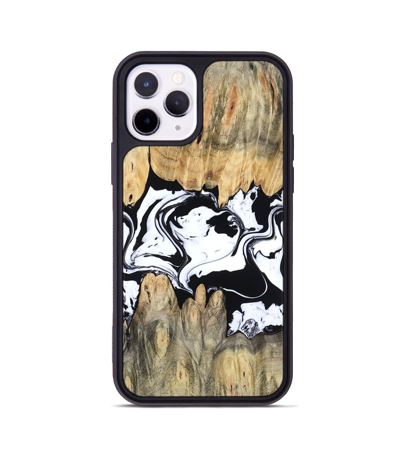 iPhone 11 Pro Wood Phone Case - Norris (Black & White, 802176)