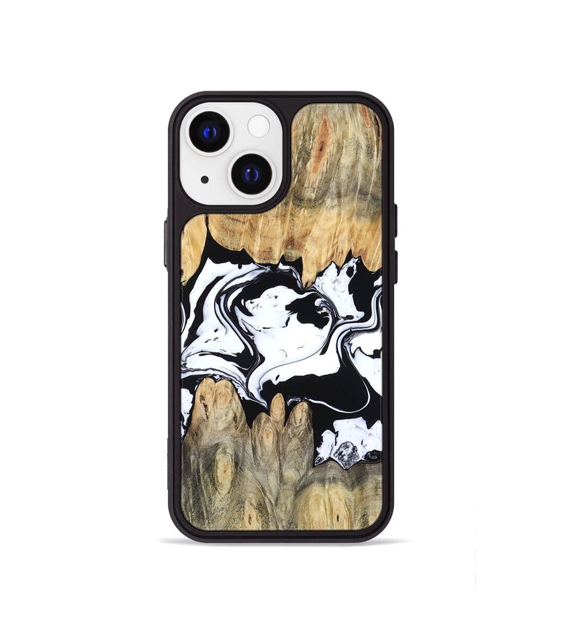 iPhone 13 mini Wood Phone Case - Norris (Black & White, 802176)