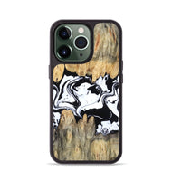 iPhone 13 Pro Wood Phone Case - Norris (Black & White, 802176)