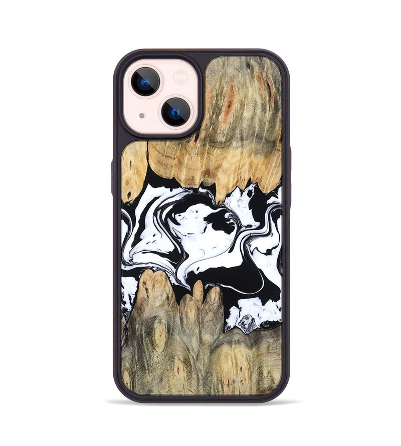 iPhone 14 Wood Phone Case - Norris (Black & White, 802176)