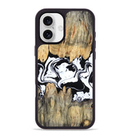 iPhone 16 Plus Wood Phone Case - Norris (Black & White, 802176)