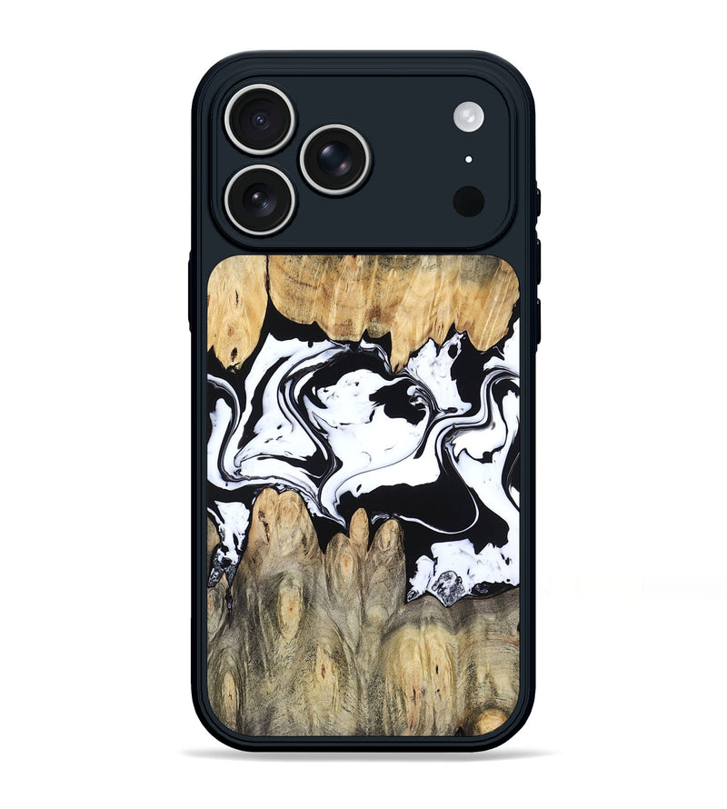 iPhone 17 Pro Max Wood Phone Case - Norris (Black & White, 802176)