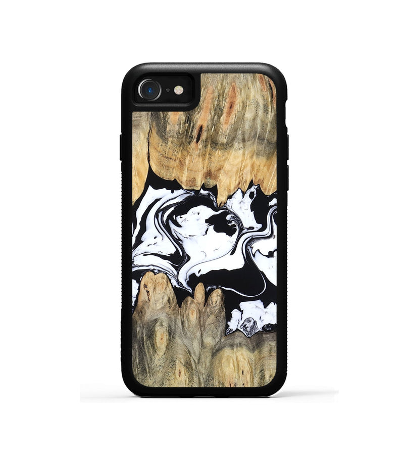 iPhone SE Wood Phone Case - Norris (Black & White, 802176)