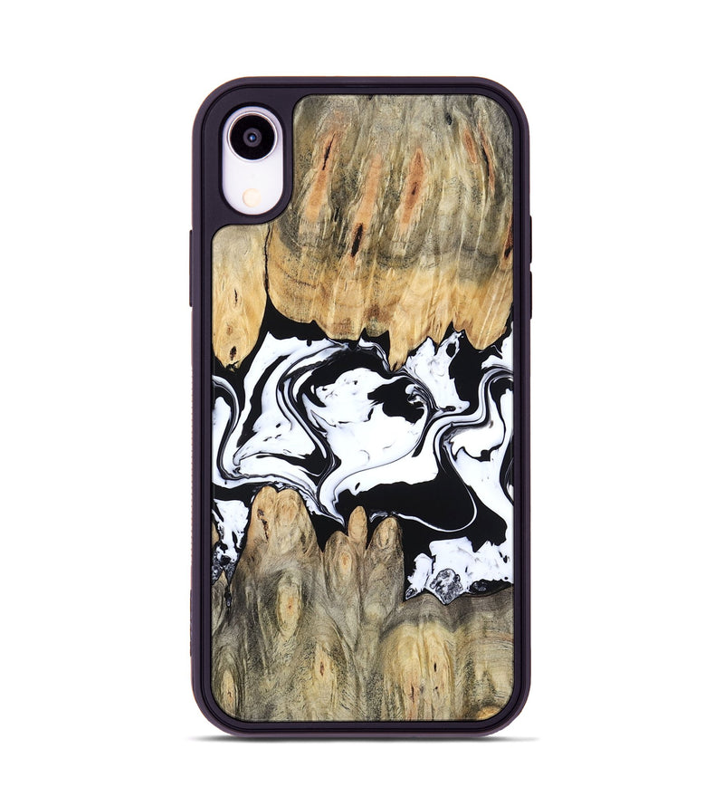 iPhone Xr Wood Phone Case - Norris (Black & White, 802176)