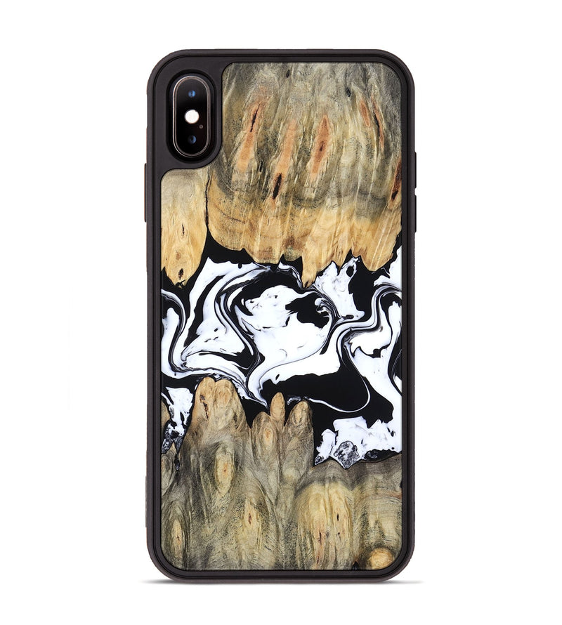 iPhone Xs Max Wood Phone Case - Norris (Black & White, 802176)