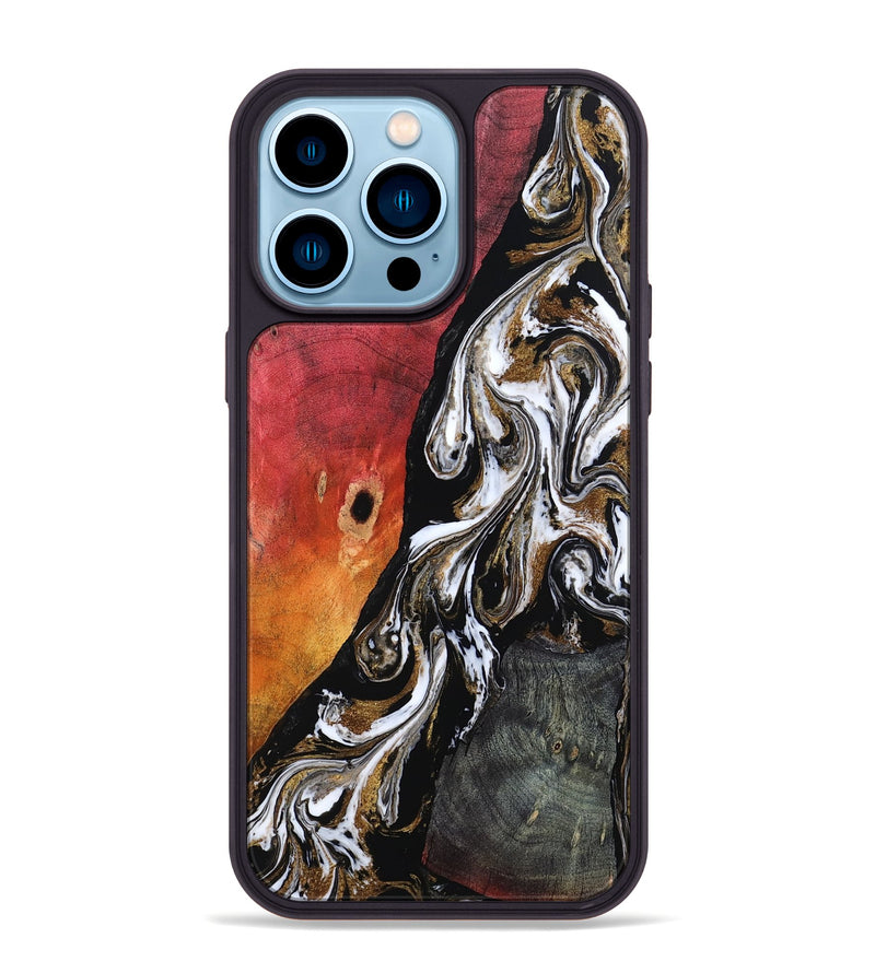 iPhone 14 Pro Max Wood Phone Case - Drake (Black & White, 802177)