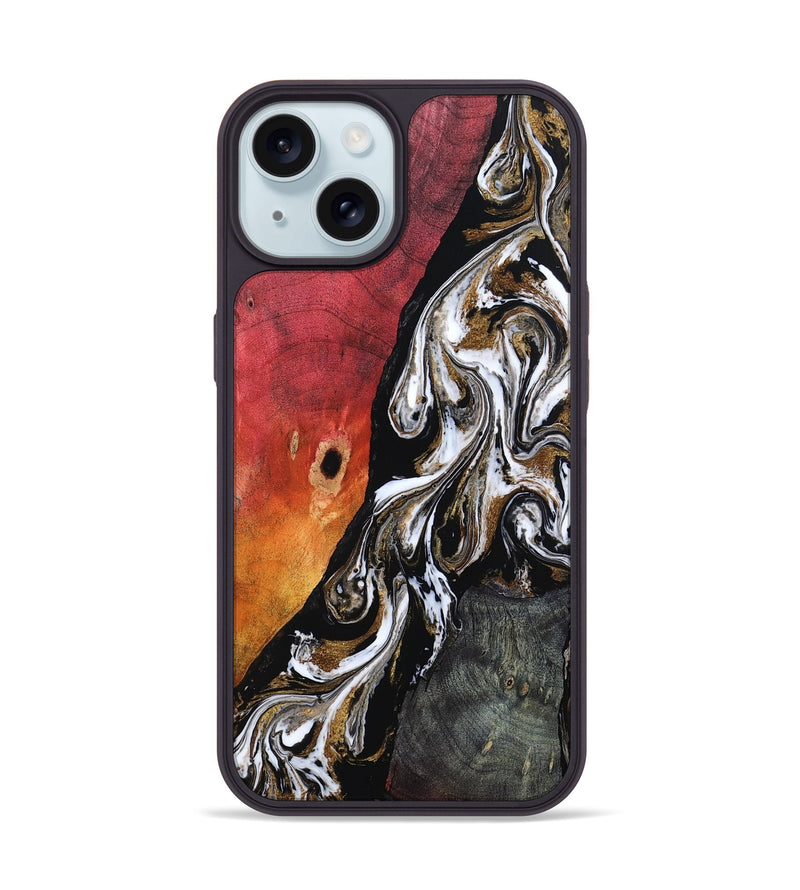 iPhone 15 Wood Phone Case - Drake (Black & White, 802177)