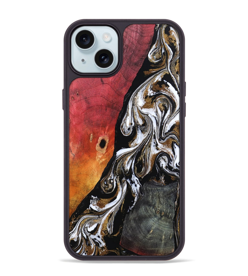 iPhone 15 Plus Wood Phone Case - Drake (Black & White, 802177)