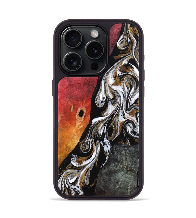 iPhone 15 Pro Wood Phone Case - Drake (Black & White, 802177)