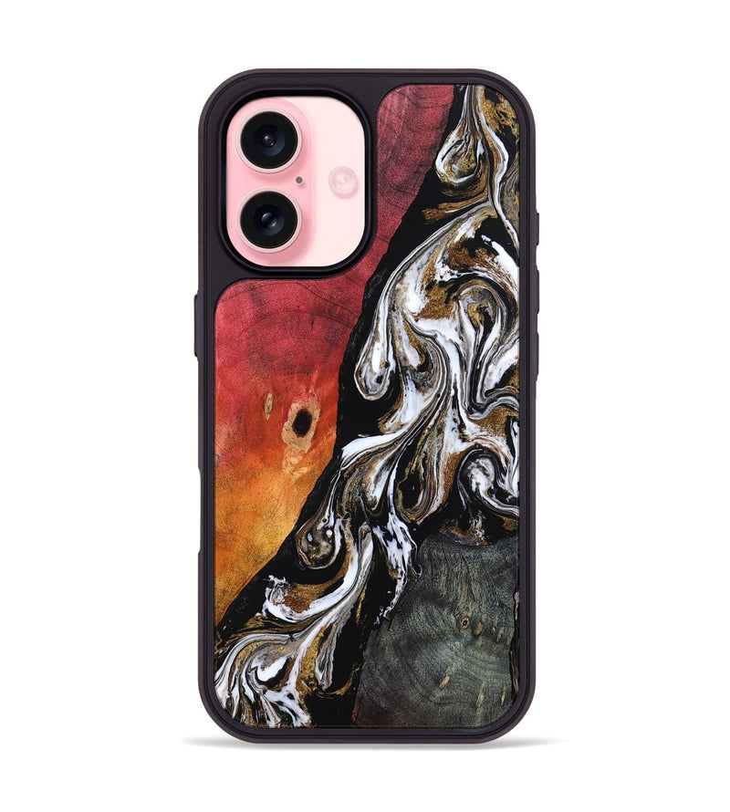 iPhone 16 Wood Phone Case - Drake (Black & White, 802177)