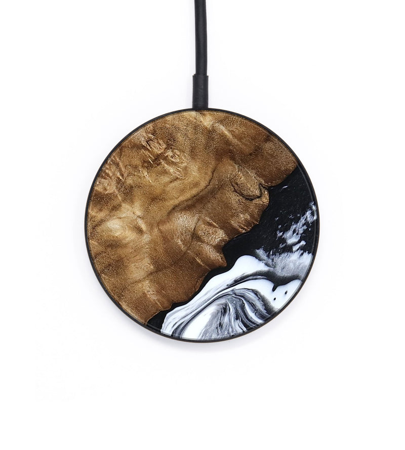 Circle Wood Wireless Charger - Jayson (Black & White, 802178)