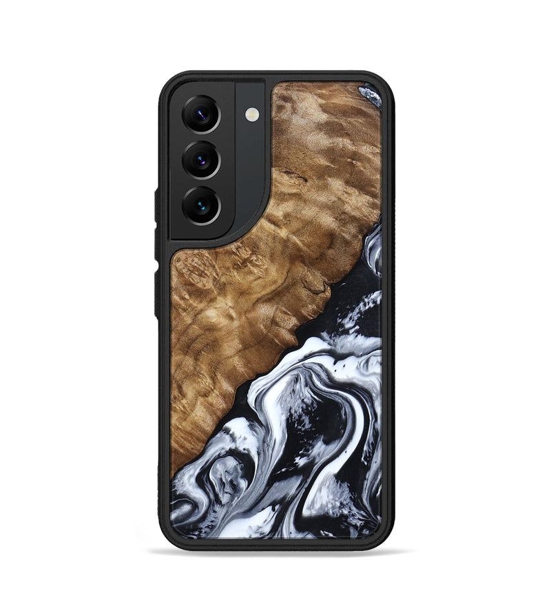 Galaxy S22 Wood Phone Case - Jayson (Black & White, 802178)
