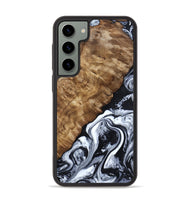 Galaxy S23 Plus Wood Phone Case - Jayson (Black & White, 802178)