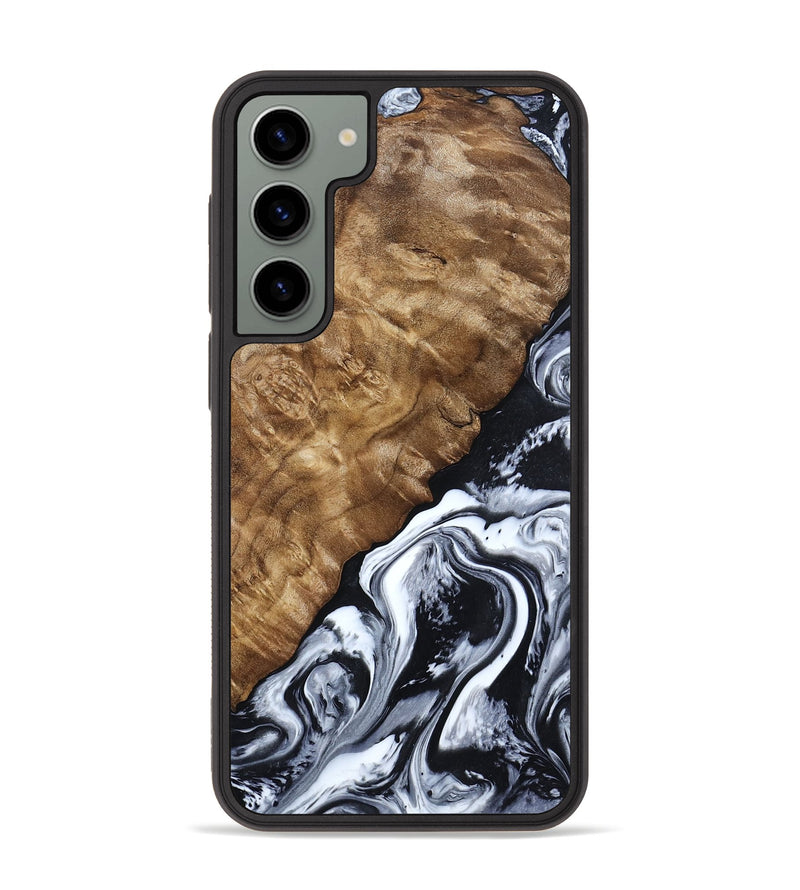 Galaxy S23 Plus Wood Phone Case - Jayson (Black & White, 802178)