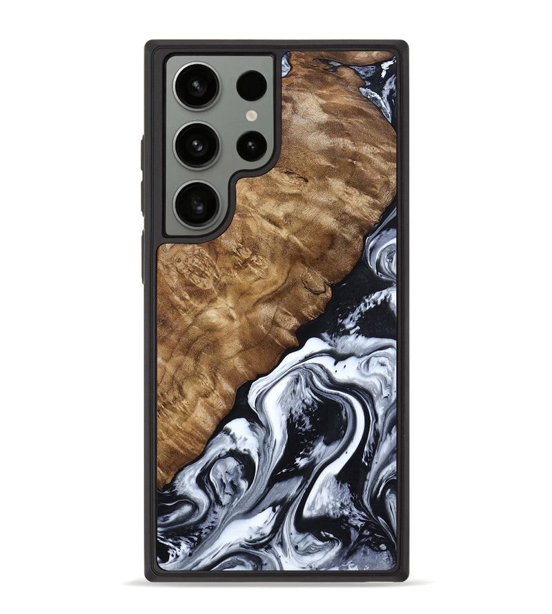 Galaxy S23 Ultra Wood Phone Case - Jayson (Black & White, 802178)