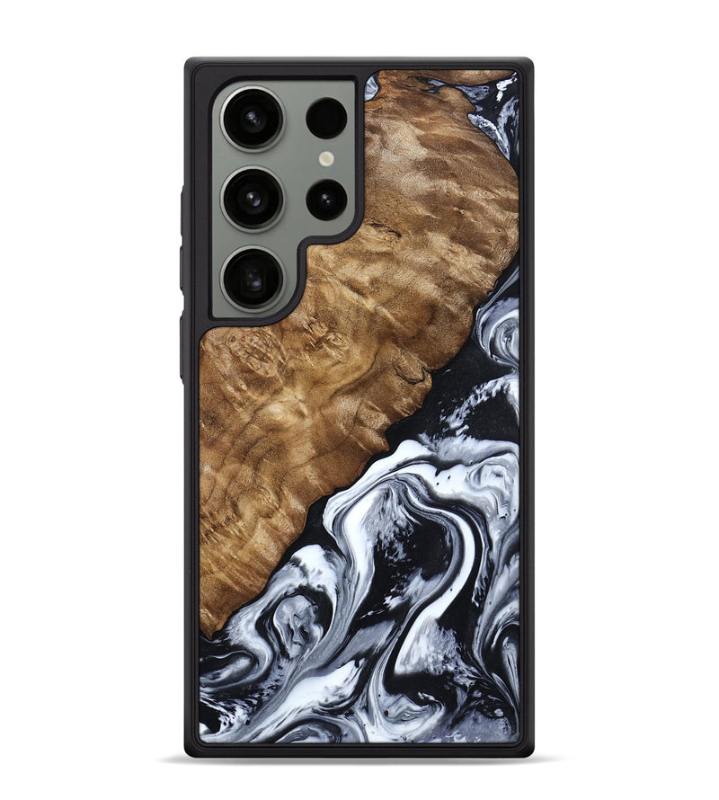 Galaxy S24 Ultra Wood Phone Case - Jayson (Black & White, 802178)