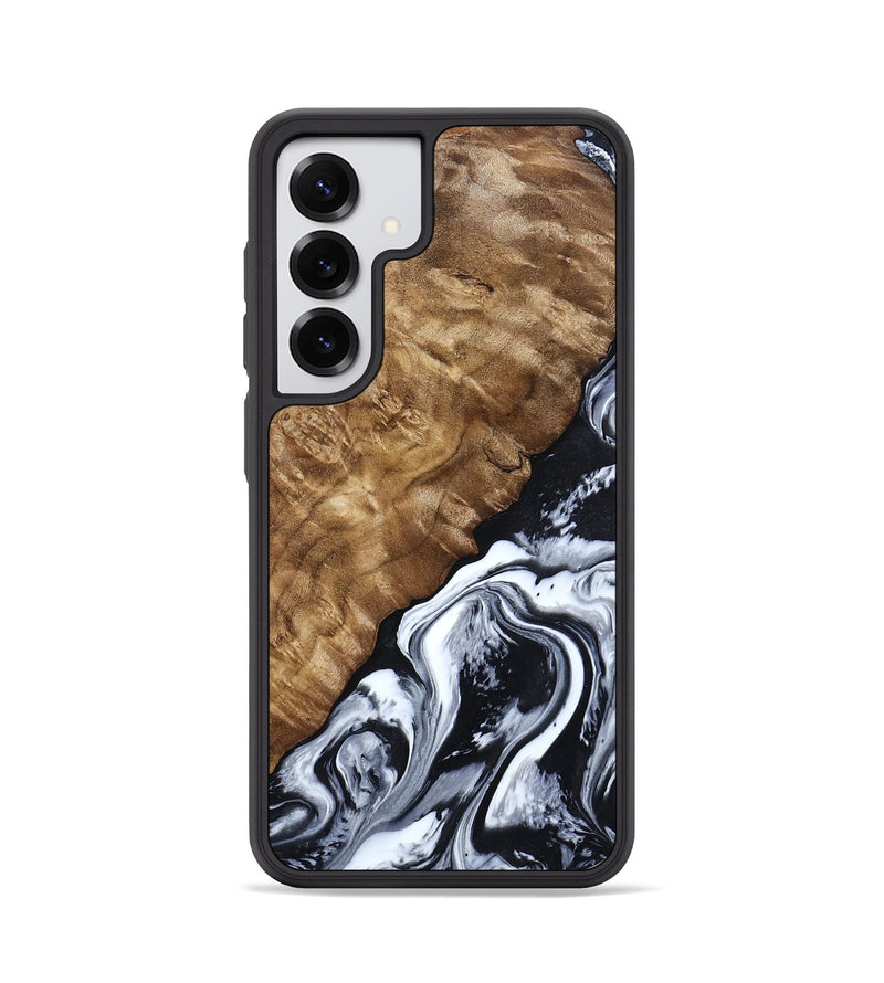 Galaxy S25 Wood Phone Case - Jayson (Black & White, 802178)