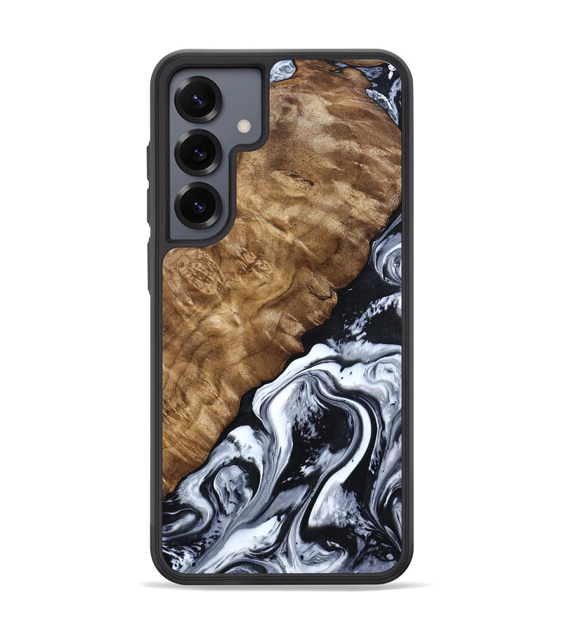 Galaxy S25 Plus Wood Phone Case - Jayson (Black & White, 802178)