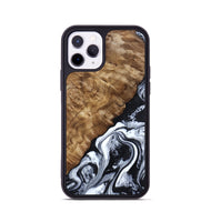 iPhone 11 Pro Wood Phone Case - Jayson (Black & White, 802178)