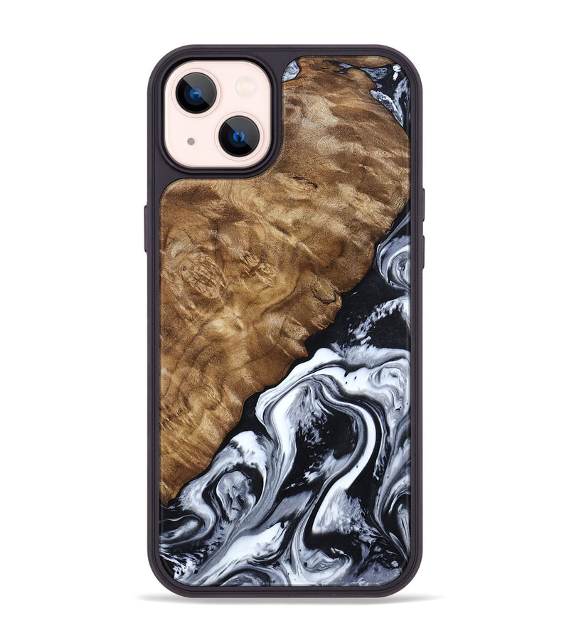 iPhone 14 Plus Wood Phone Case - Jayson (Black & White, 802178)