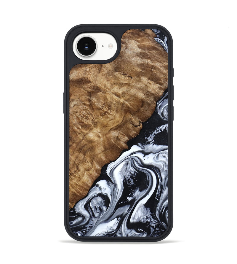 iPhone 16e Wood Phone Case - Jayson (Black & White, 802178)