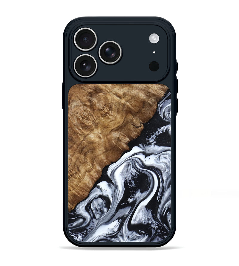 iPhone 17 Pro Max Wood Phone Case - Jayson (Black & White, 802178)