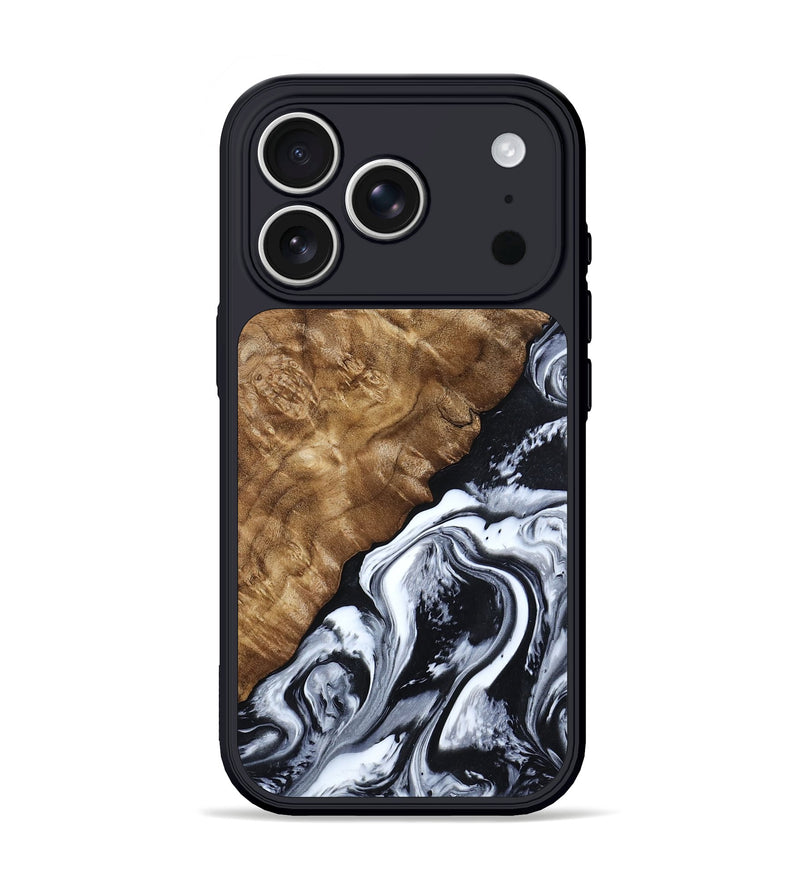iPhone 17 Pro Wood Phone Case - Jayson (Black & White, 802178)