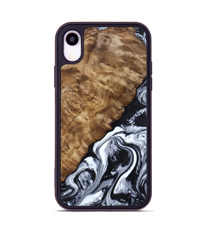 iPhone Xr Wood Phone Case - Jayson (Black & White, 802178)