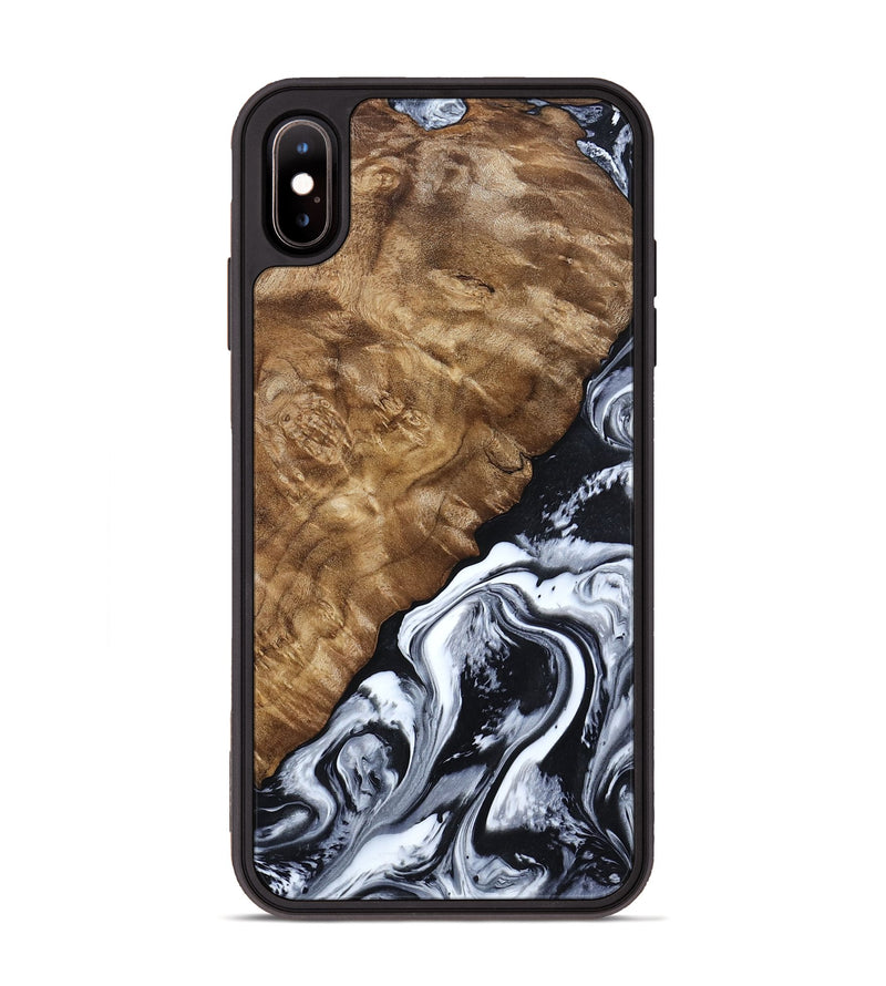 iPhone Xs Max Wood Phone Case - Jayson (Black & White, 802178)