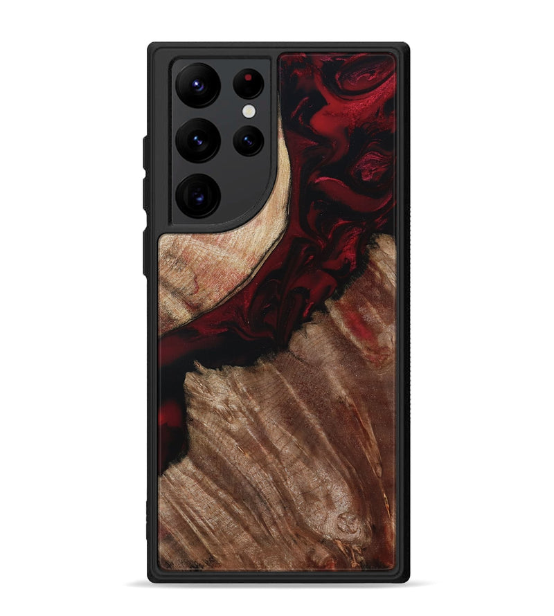 Galaxy S22 Ultra Wood Phone Case - Docia (Red, 802183)