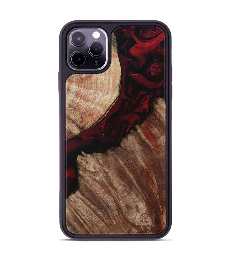 iPhone 11 Pro Max Wood Phone Case - Docia (Red, 802183)