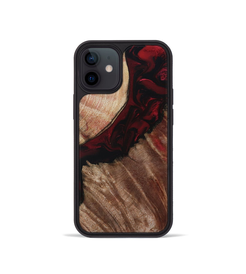 iPhone 12 mini Wood Phone Case - Docia (Red, 802183)