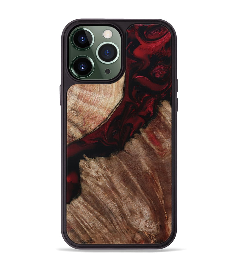 iPhone 13 Pro Max Wood Phone Case - Docia (Red, 802183)