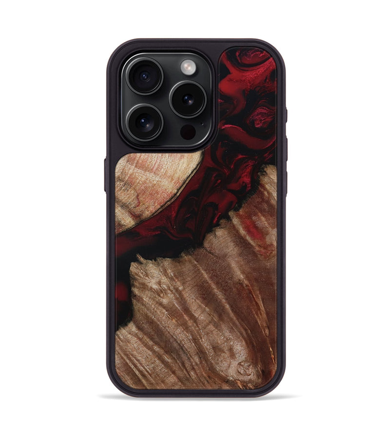 iPhone 15 Pro Wood Phone Case - Docia (Red, 802183)
