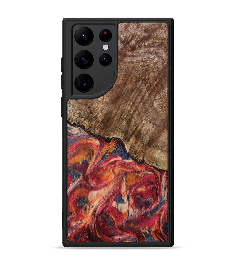 Galaxy S22 Ultra Wood Phone Case - Aries (Red, 802184)