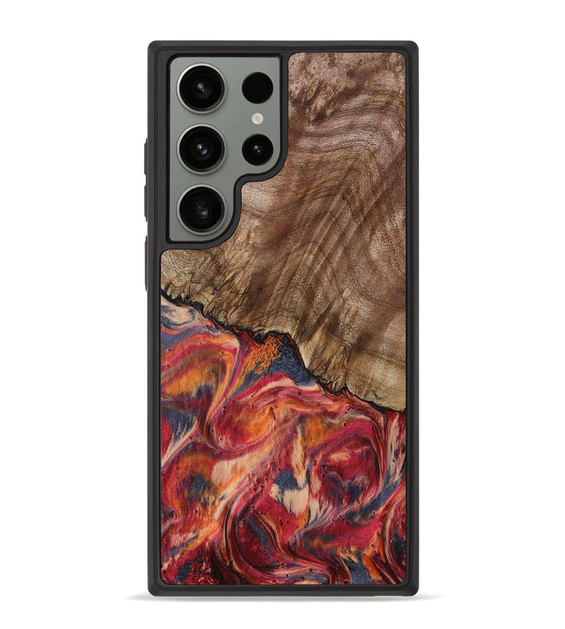 Galaxy S23 Ultra Wood Phone Case - Aries (Red, 802184)