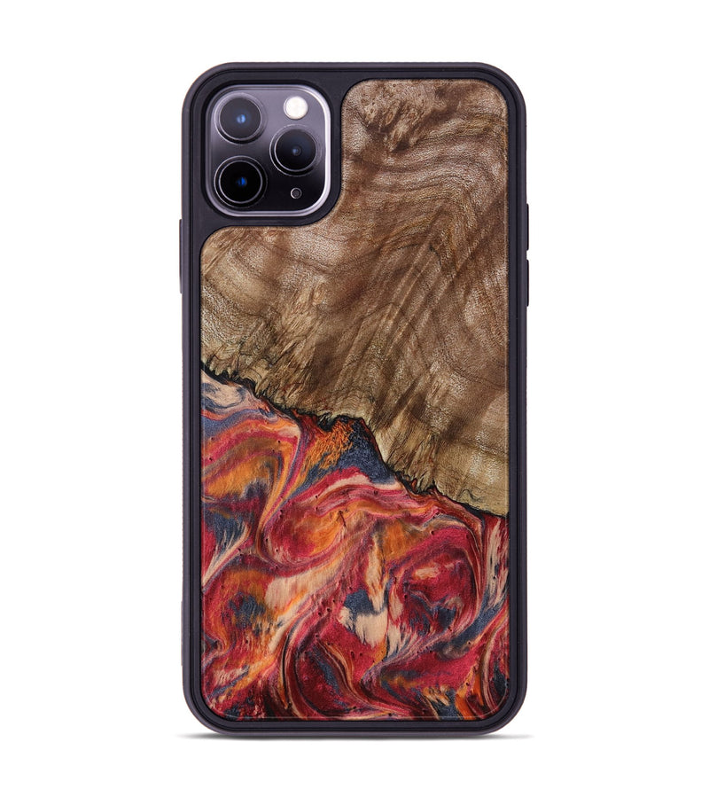 iPhone 11 Pro Max Wood Phone Case - Aries (Red, 802184)