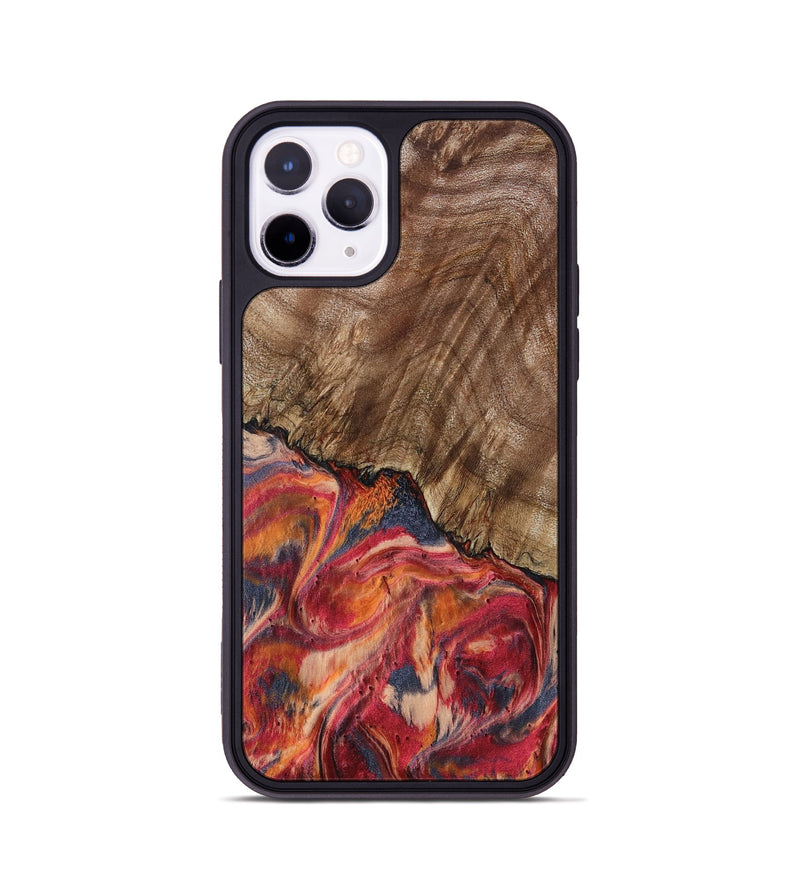 iPhone 11 Pro Wood Phone Case - Aries (Red, 802184)