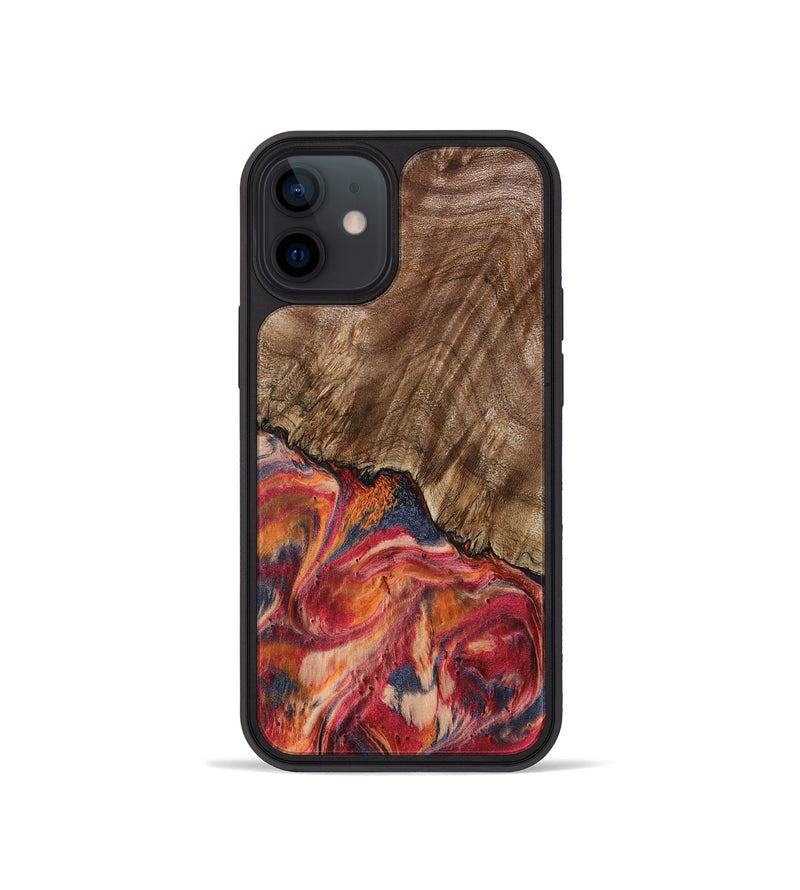iPhone 12 mini Wood Phone Case - Aries (Red, 802184)