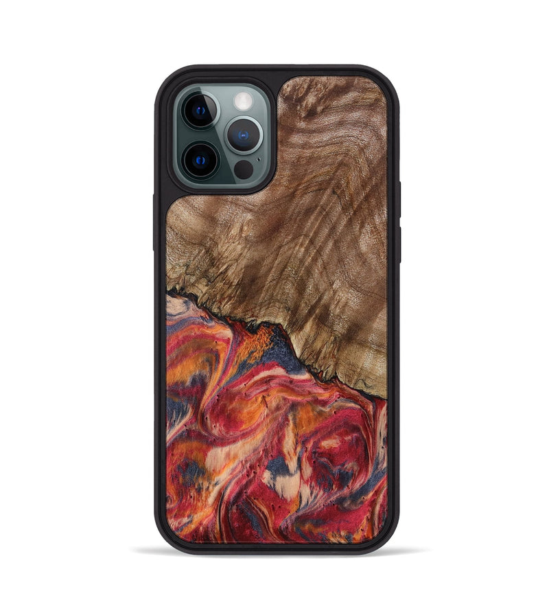 iPhone 12 Pro Wood Phone Case - Aries (Red, 802184)