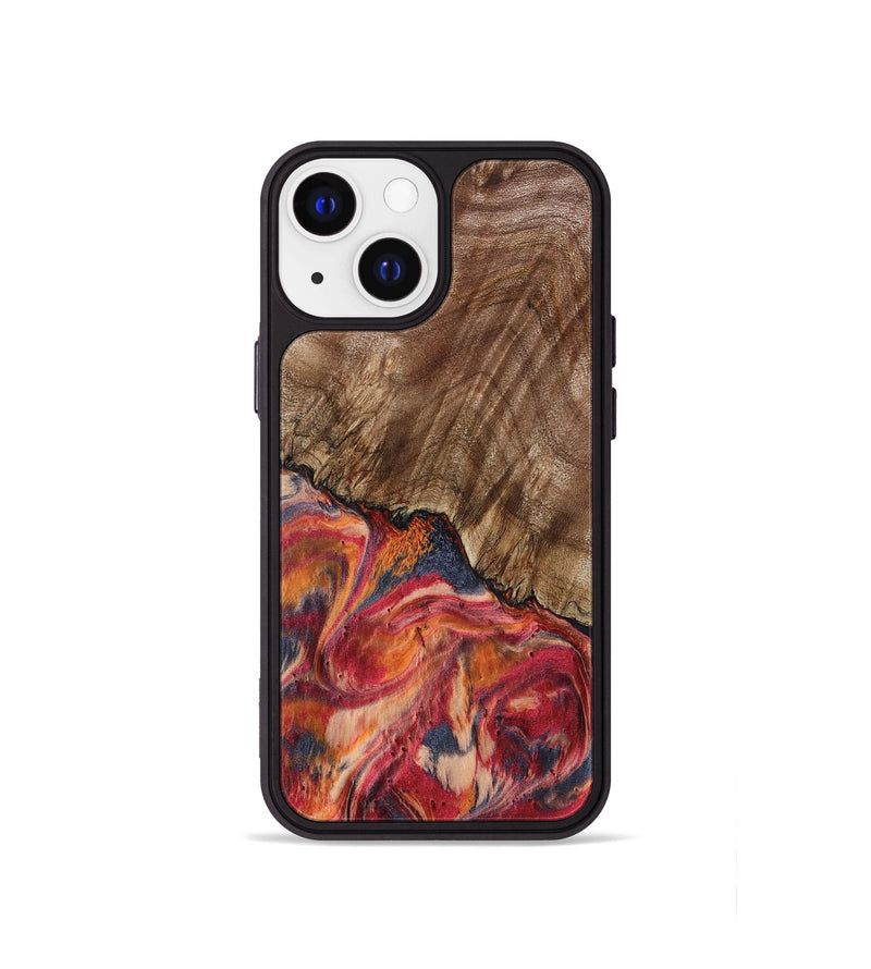 iPhone 13 mini Wood Phone Case - Aries (Red, 802184)