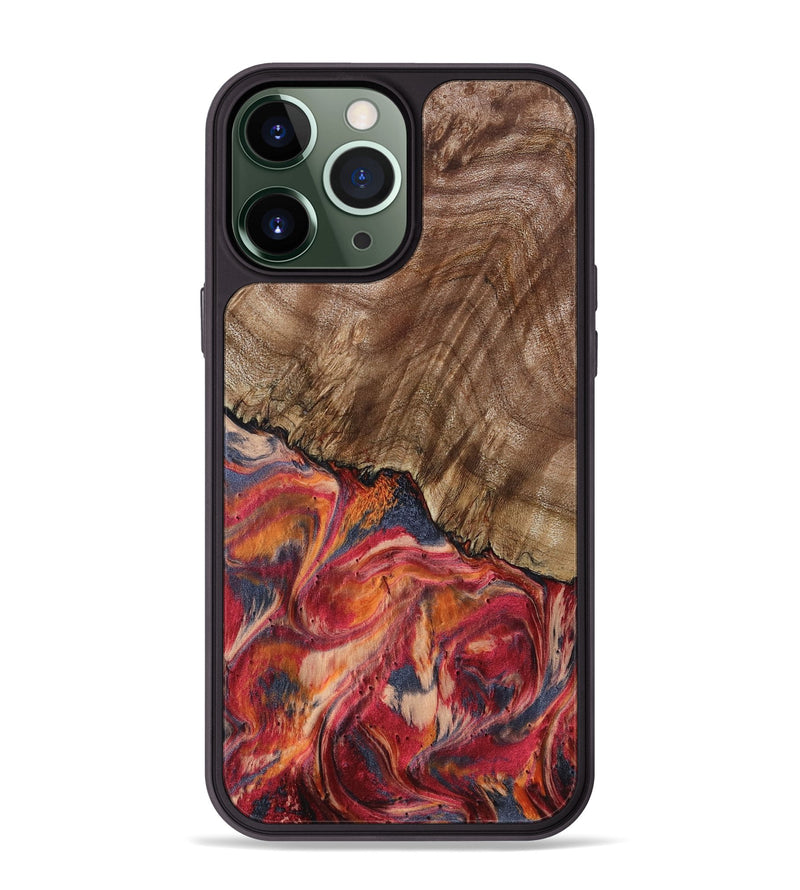 iPhone 13 Pro Max Wood Phone Case - Aries (Red, 802184)