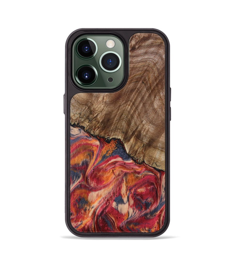 iPhone 13 Pro Wood Phone Case - Aries (Red, 802184)