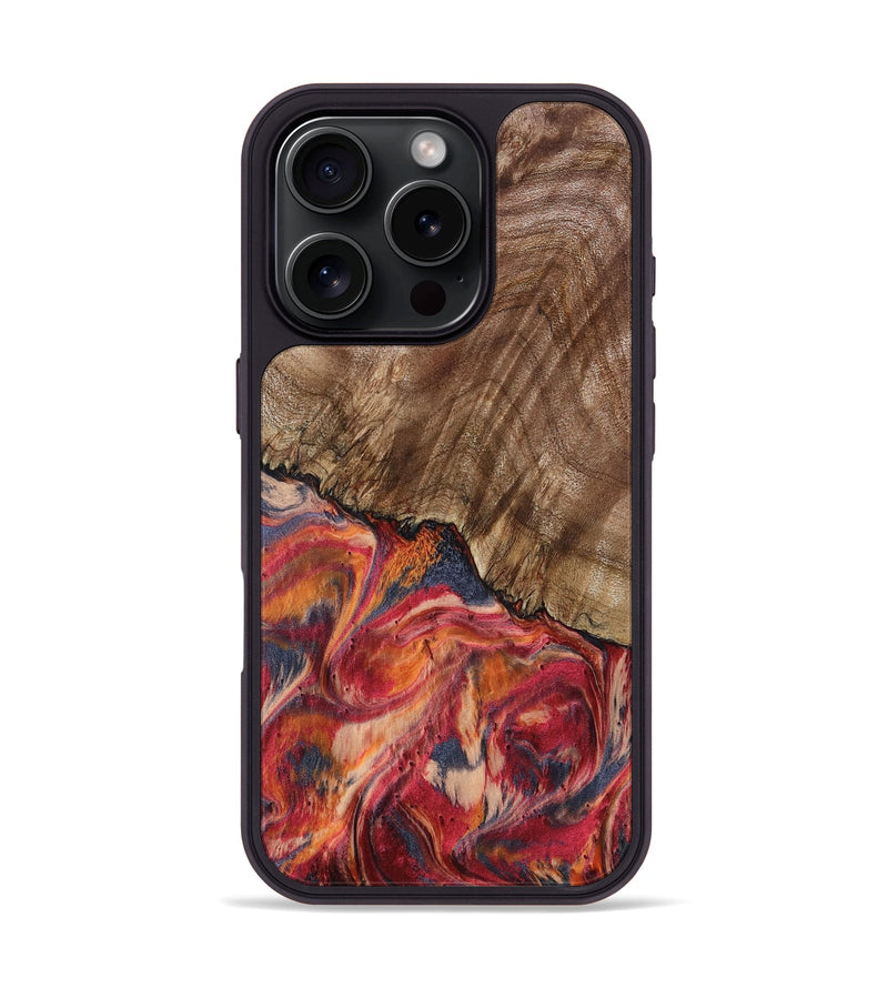 iPhone 16 Pro Wood Phone Case - Aries (Red, 802184)