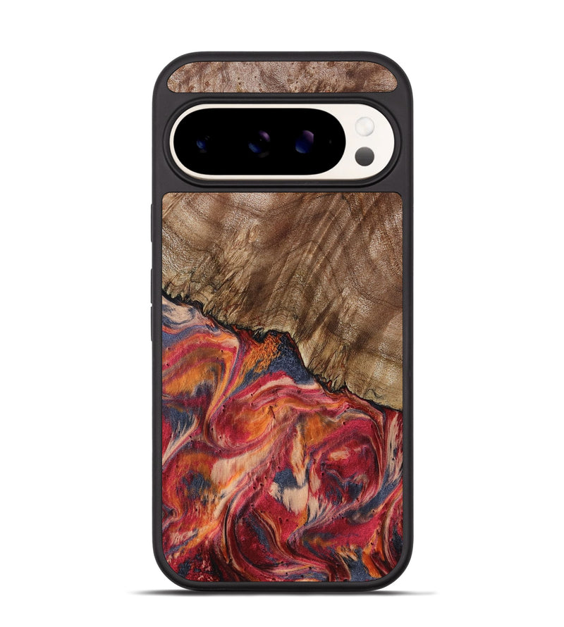 Pixel 9 Wood Phone Case - Aries (Red, 802184)