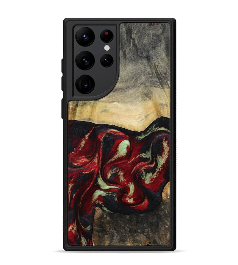 Galaxy S22 Ultra Wood Phone Case - Stewart (Red, 802185)