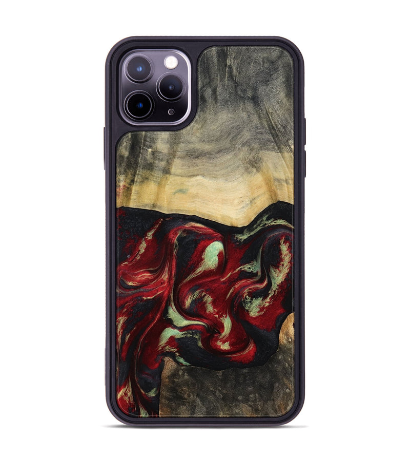 iPhone 11 Pro Max Wood Phone Case - Stewart (Red, 802185)