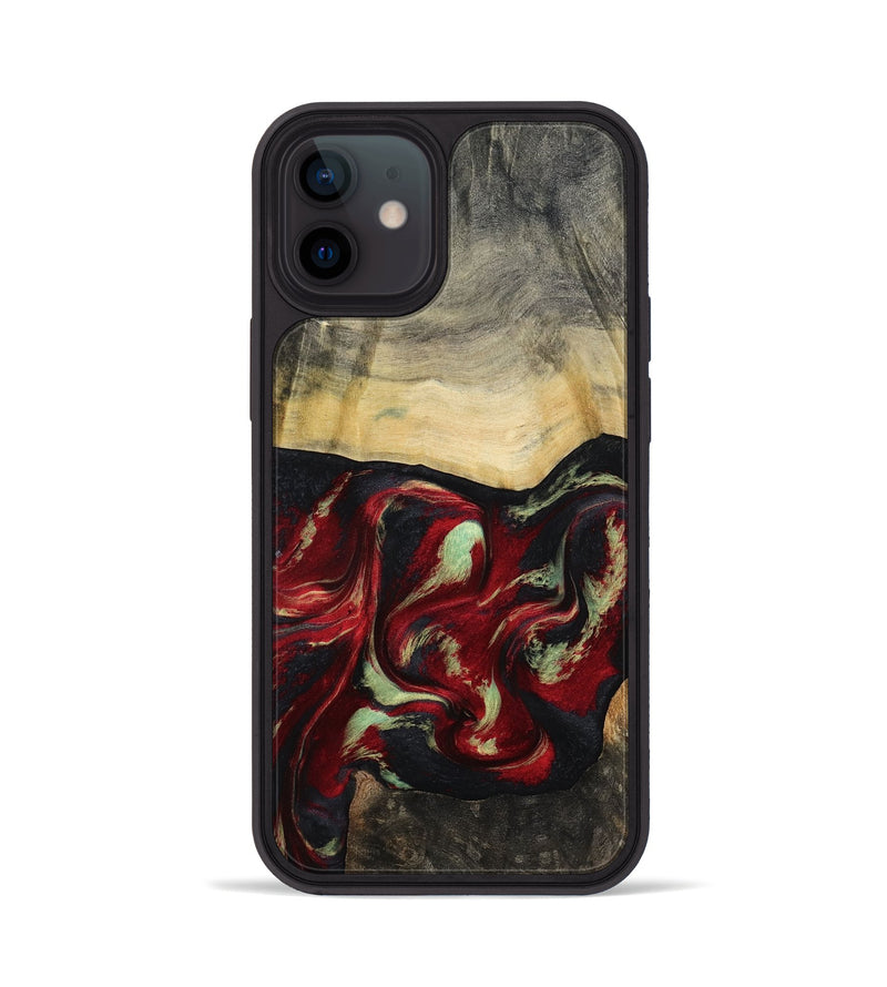 iPhone 12 Wood Phone Case - Stewart (Red, 802185)